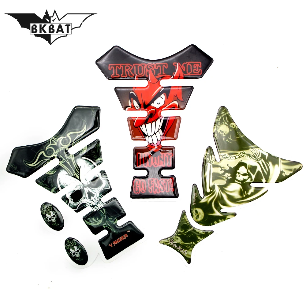 

3D Motorcycle Decal Tank Pad Protector Skull Racing Car Sticker For aprilia rsv4 shiver 750 shiver rs 50 rs 125 pegaso 650