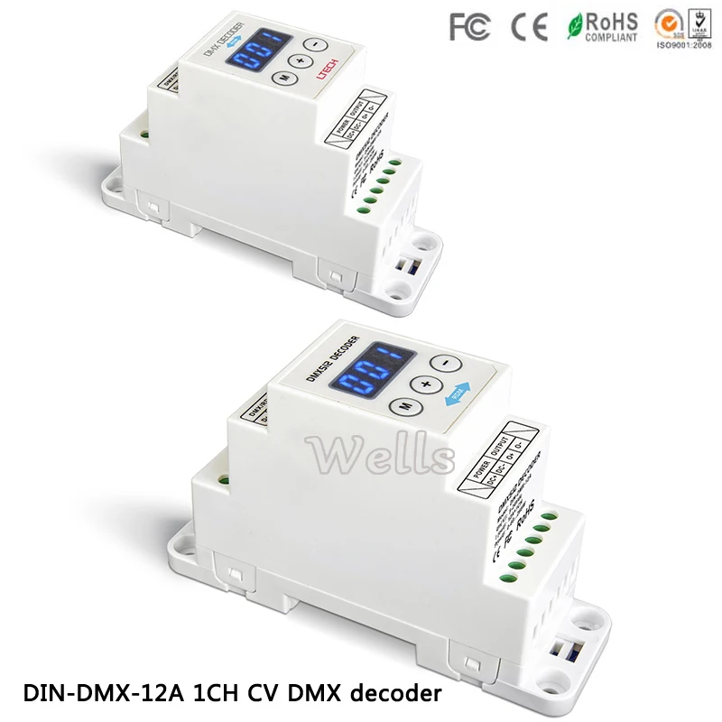 

DIN-DMX-12A;1CH DMX-PWM Decoder;DC5-24V input;12A*1CH Max 12A output led controller for led light