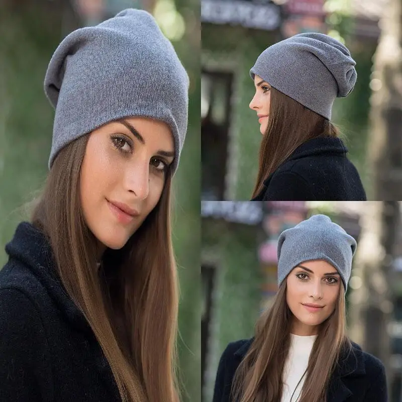 SUOGRY шляпа Женская хлопковая мода высокого качества вязаные новые зимние шапки женские Skullies Bonnets