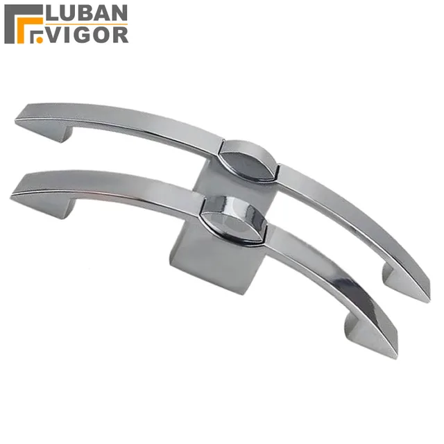 Arc handle button lock,Trailer camp RV Furniture Hanging Door