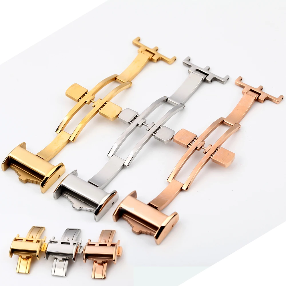 12mm 14mm 18mm Watch Strap Butterfly Buckle for Longines Watch Band