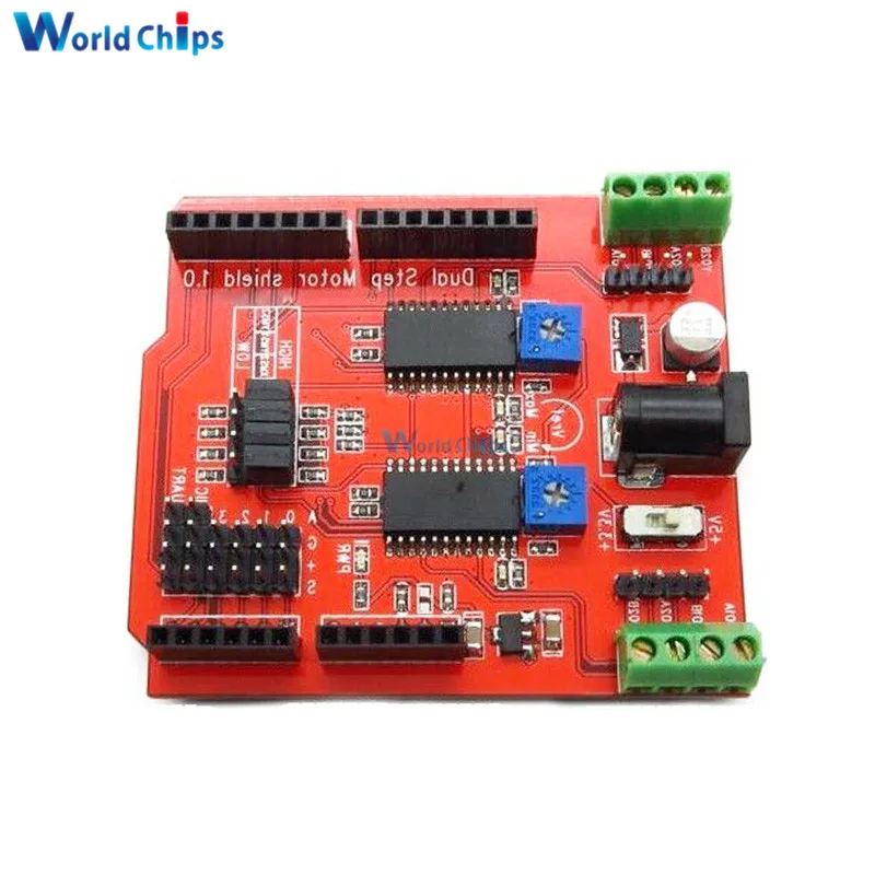 Двойной экран драйвера шагового двигателя для Arduino IO PWM CNC 3 V 5V с чипами A3967Chips|shield for