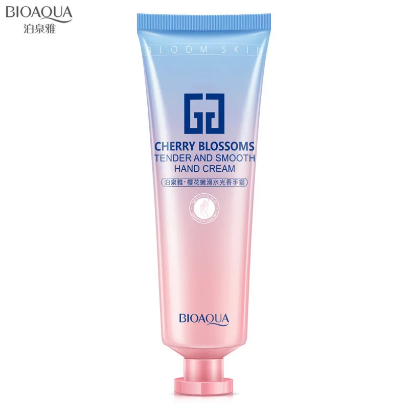 

BIOAOUA Cherry Hand Care Cream Sakura Tender Water-based Moisturizing Fragrant Whitening Lotions Anti-Aging Hand Cream