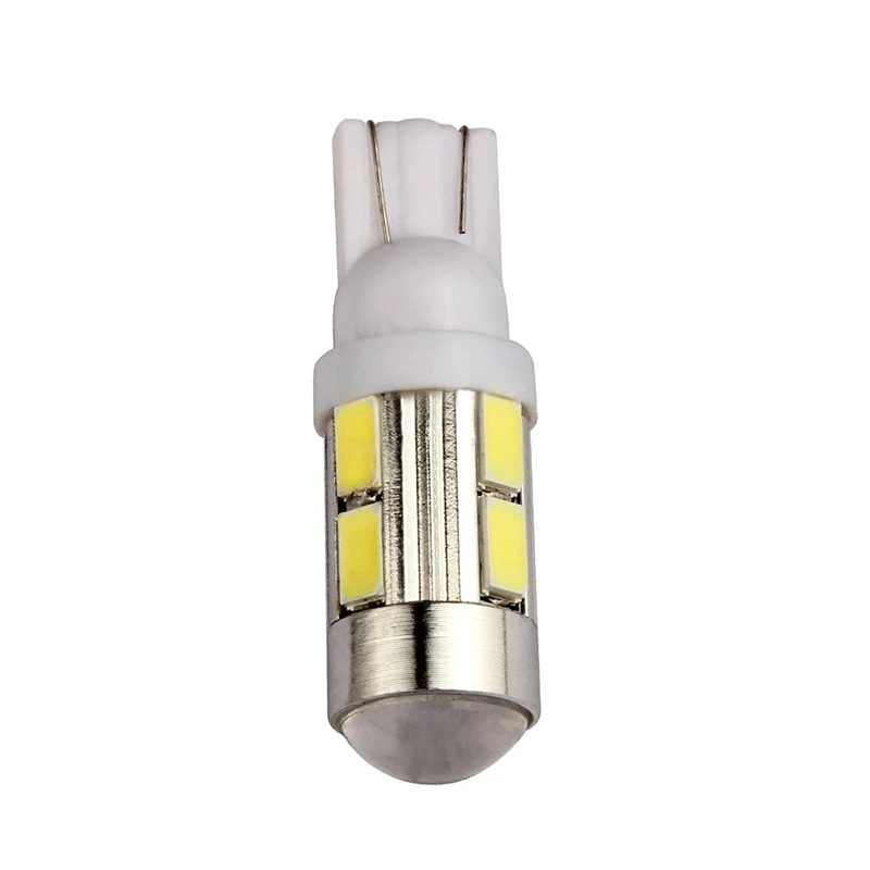 100 шт. T10 5630-10SMD W5W 2825 192 168 5730 светодиодный объектив проектора Автомобильный Клин лампа лампочки для освещения номерного знака Боковой габаритный фонарь