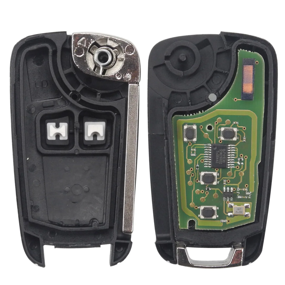 Keyforkess 5 pz/lotto 315/433MHz ID46 Circuito Integrato di Controllo A Distanza di Vibrazione Chiave per Chevrolet Cruze Aveo Orlando 2010-2015 2/3/4/5 pulsante Fob -