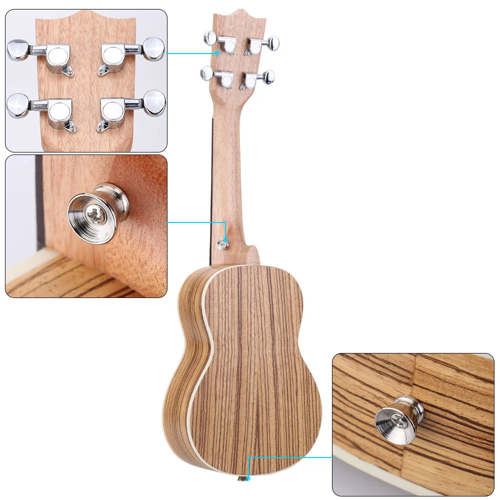 Ammoon 2" Акустическая Гавайская гитара Hawai гитара Высокое качество древесины Ukelele 15 Лада 4 Strings струнный музыкальный инструмент