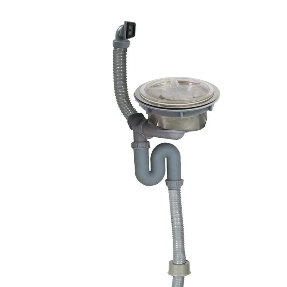  Talea 185mm Trap Sink Strainer with overflow Basin Drain Hose Laundry Sink Waste Kit Sink Strainer  - 32860071627