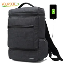 New Convertible Backpack Messenger Bag With USB Changing Port 15.6 Inch Laptop Case Handbag Business Briefcase Travel Rucksacks