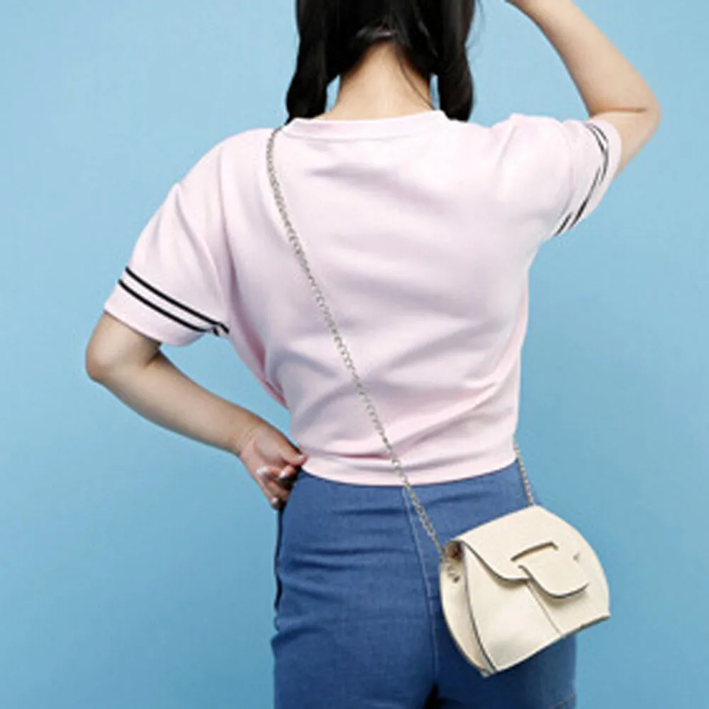 Модная женская кожаная сумка с цепочкой через плечо на одно плечо для телефона
