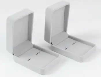 

60pcs/lot Quality Grey Velvet Cufflinks Box 10x7cm Cuff link Tie Pin Boxes Storage Carrying Case Gift Boxes Jewelry Boxes
