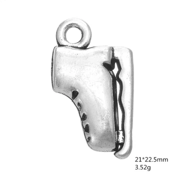 

Vintage Ancient Silver Roller Skates Sports Pendant Charms Jewelry Accessories For DIY Handmade Key Rings,Bracelets Making