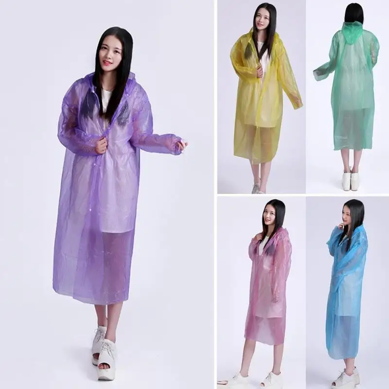 Disposable Rain Coat Fashion Women Men For Use One Time Only