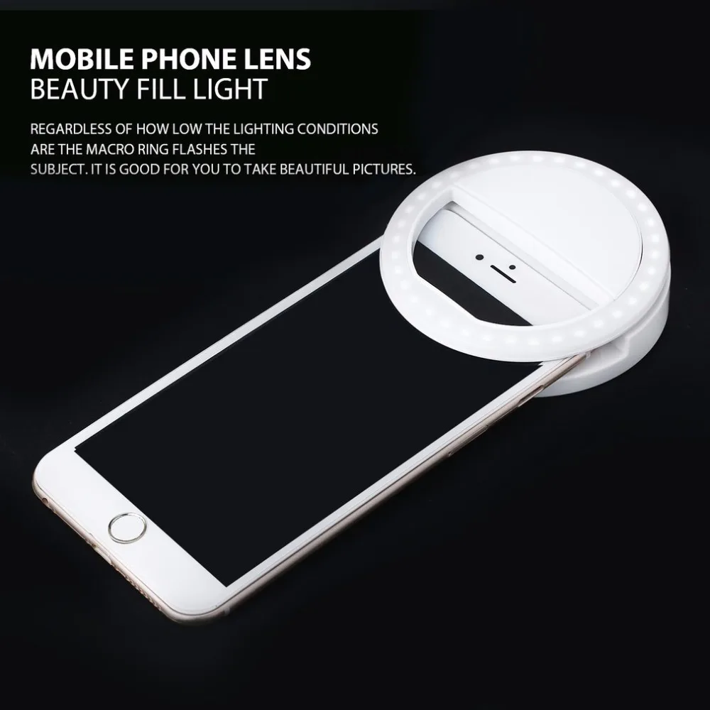 Newest Universal Mobile Phone Selfie Light Clip On Design Luminous Lamp