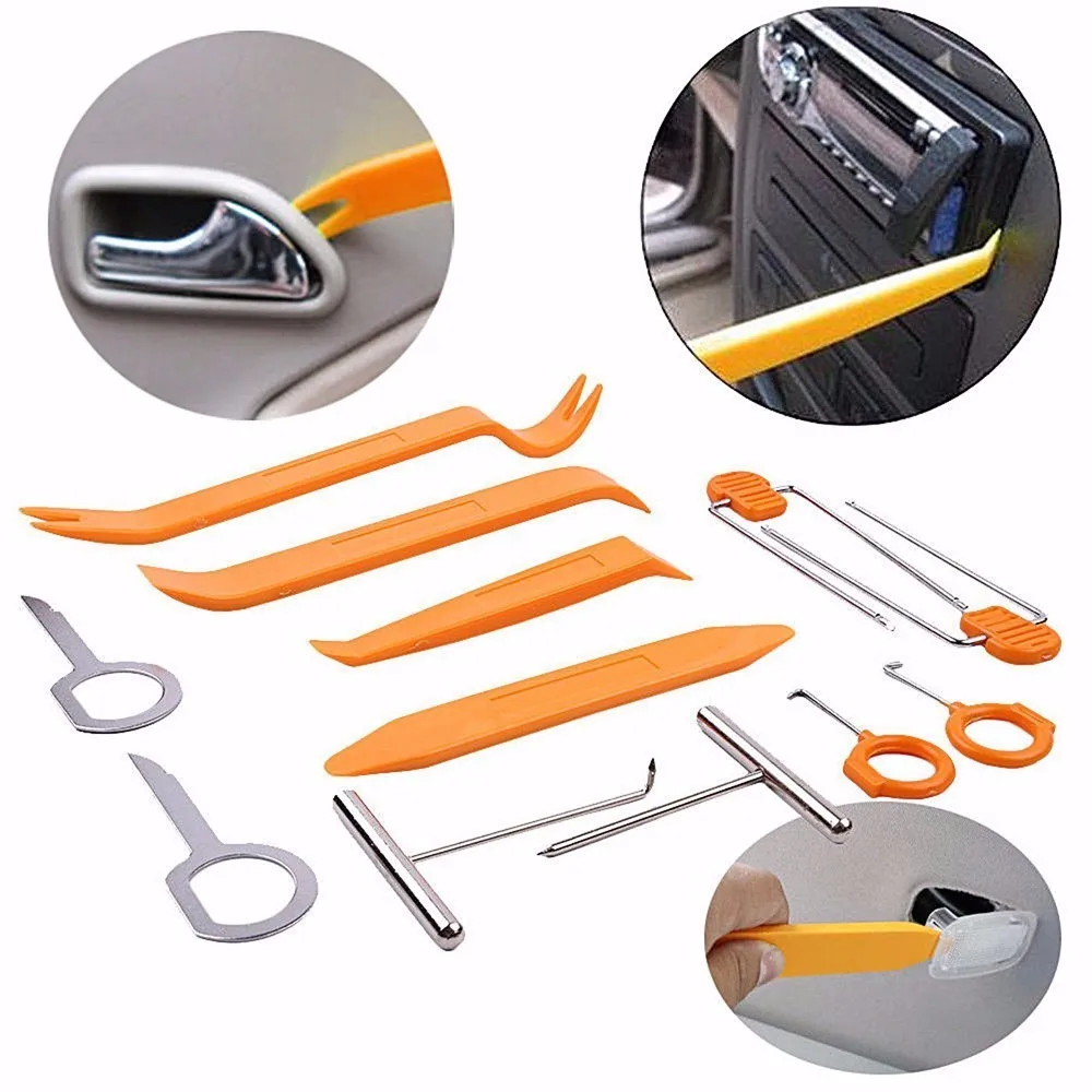Details about   12 pcs Car  Audio Stereo Door Trim Dash Panel Install Removal Pry Tool Kit Refit 