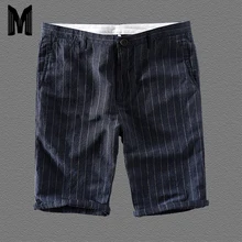 Летние новые мужские шорты кэжуал вертикальный полосатый длина до колена модные шорты плюс размер брендовая одежда Y1672