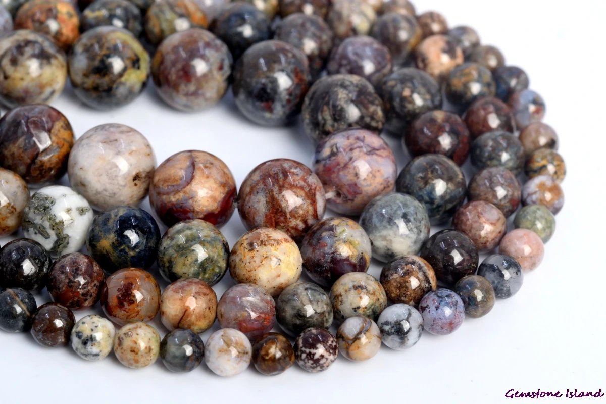 

GemIsl& Wholesale Genuine Natural Stone Pietersite Grade A Loose Beads Round Shape 4/6/7-8/10mm