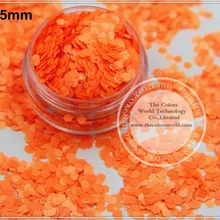 TCF504 неоновые оранжевые цвета 2,5 мм Размер устойчив к растворителям блеск для пилка для ногтей или другого DIY украшения