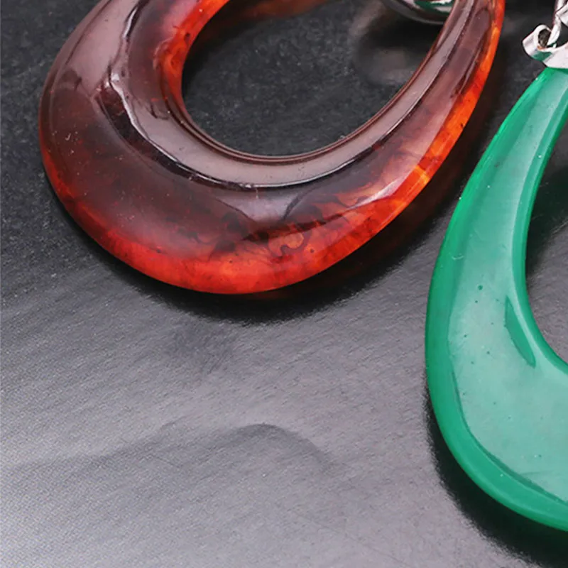 Sehuoran Oorbellen Big Long Water Resin Drop For Women Pendientes Mujer Moda Trendy Dangle Earrings Weddings Jewelry Earrings (12)