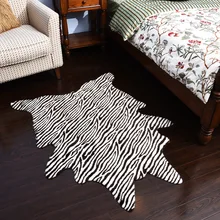Новое поступление PV бархат имитация шкуры Rugs ковер с рисунком Зебра 110 см ковры для гостиная спальня