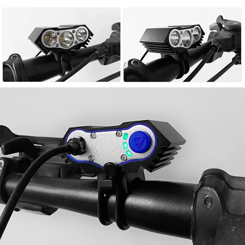 Cheap Ship From Russia Bicycle Waterproof LED Flashlight Bicycle Accessories Headlight Bulbs Strong Light Rechargeable ASD88 5