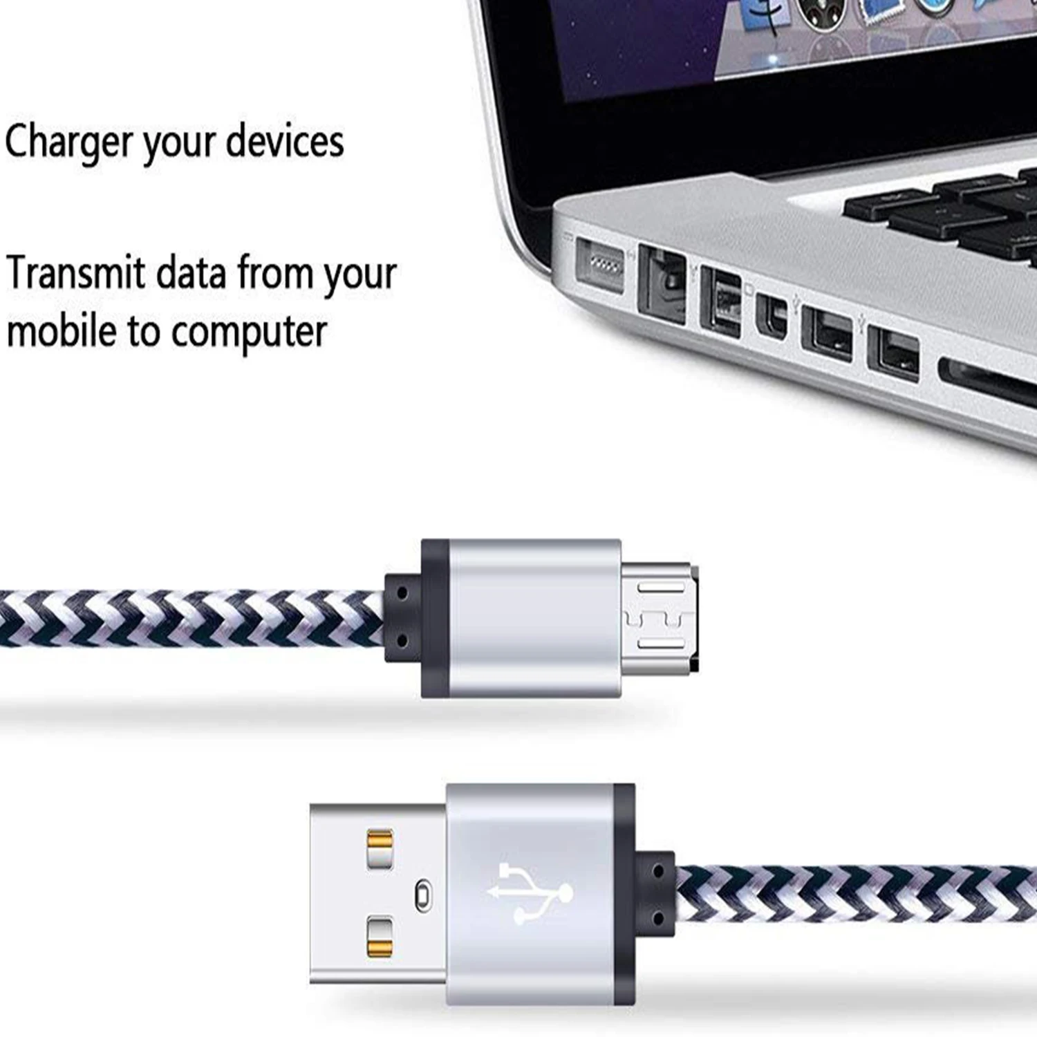 

for Xiaomi Samsung Huawei Tablet Android Micro USB Cable 2.4A to Fast Charging USB Data Cable Micro USB Charger Cord For Meizu