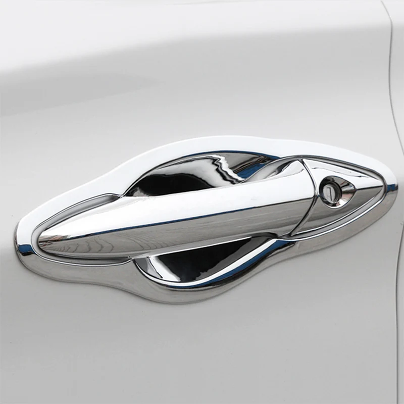

Styling Car ABS Chrome Car Door Handle Covers Shells Door Bowl Car Stickers For Hyundai IX35 Auto Parts Accessories Car Styling