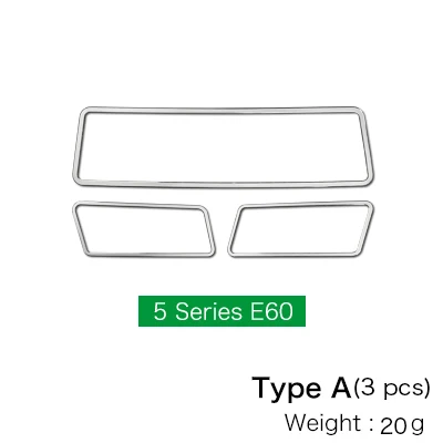 Скорость движения воздуха Нержавеющая сталь для BMW E60 аксессуары для BMW E60 Стикеры s Для BMW E60 внутренняя отделка на выходе автомобильного кондиционера, рамка Стикеры - Название цвета: Silver Whole Set