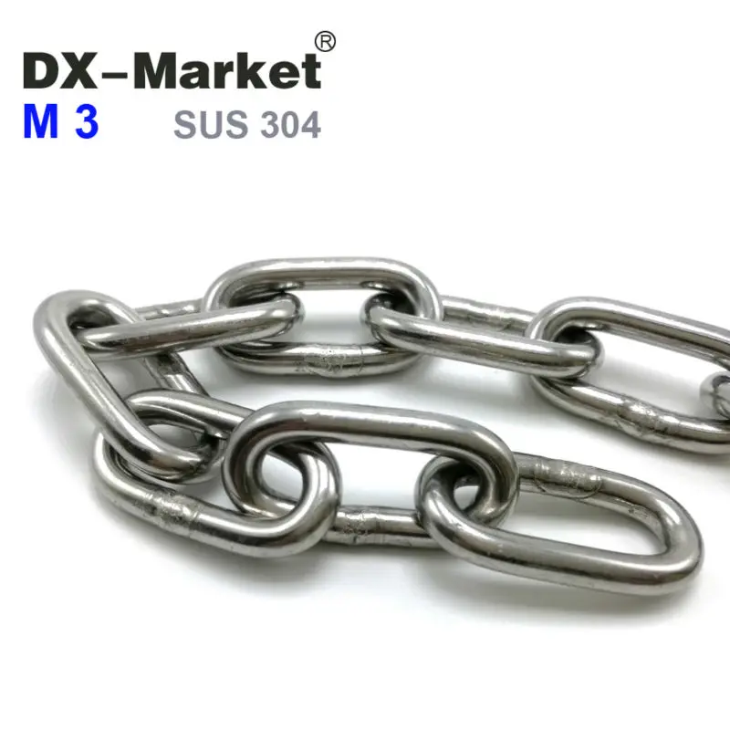 

3mm chain, 5 meters , sus304 welded chain , stainless steel long-link chains