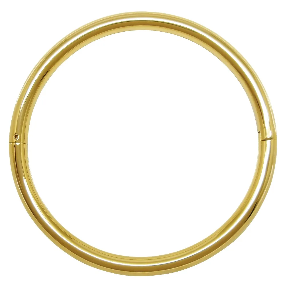 

IP Gold color polished shinning stainless steel slave collar screw locked choker necklace