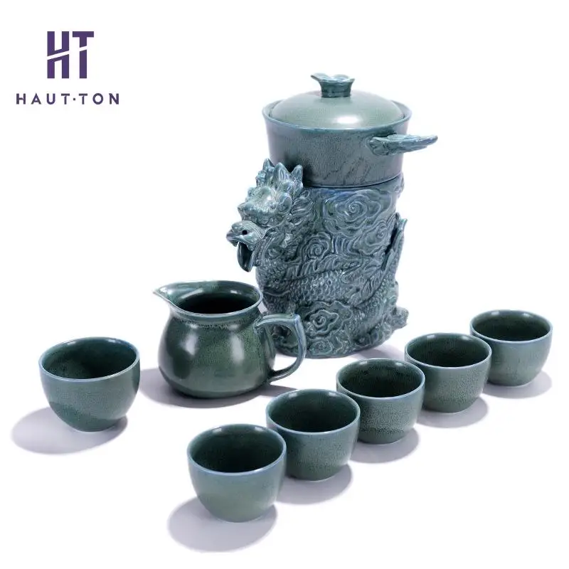 

Dragon Prosperous High Quality Tea Set Tea Art Exquisite Tea Cup Ceramics Teaware for Friend Best Gift
