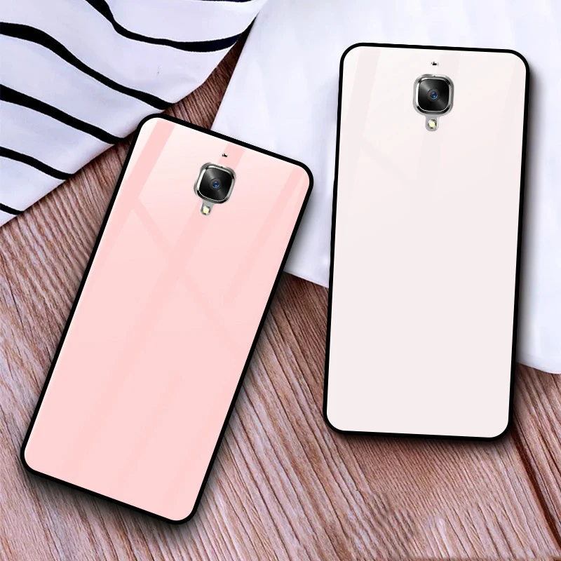 Цельное стекло для Oneplus 3 чехол A3000 чехлы телефонов градиентное закаленное корпус