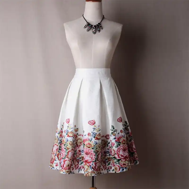 bloom chiffon pleat skater
