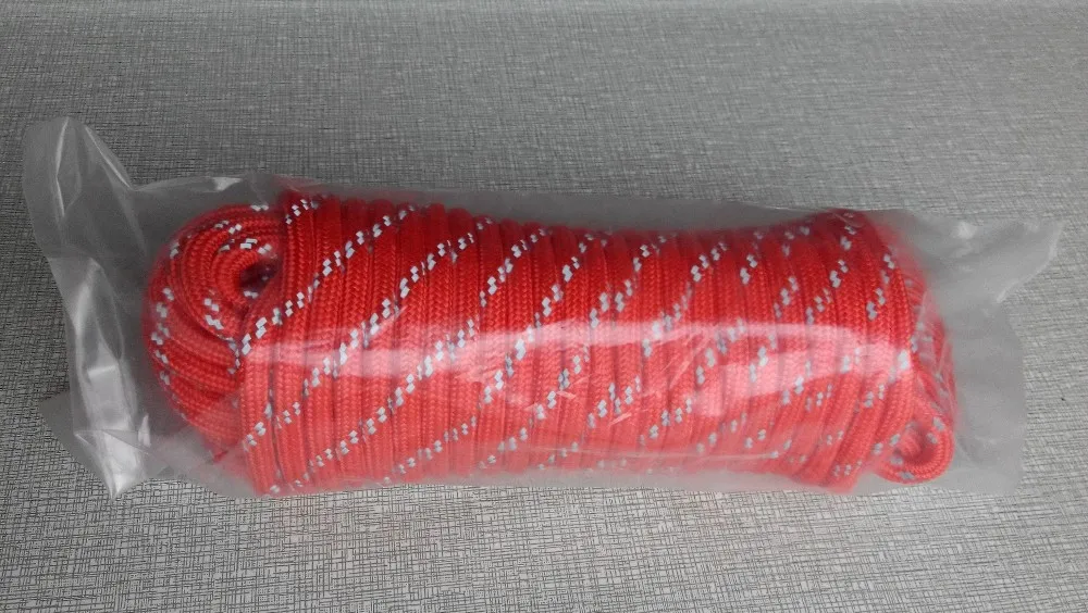 

8mm Reflective Rescue Rope 20M length 100% polypropylene floats ropes