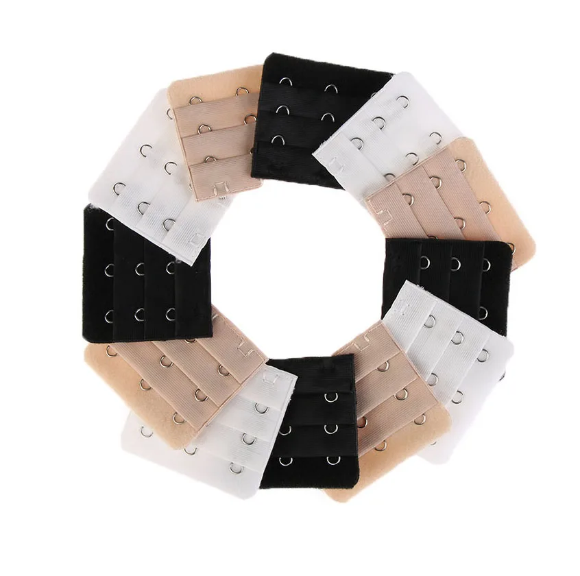 4Pcs/Pack Women's Fashion Sexy Bra Back Extenders 3 Hook Soft Bra Back