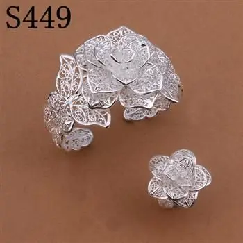 S449 925 Горячая Распродажа серебряного цвета Ювелирные наборы для женщин набор