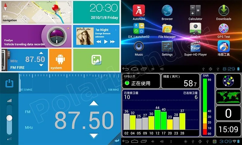 Android wifi gps Навигация 5 дюймов зеркало заднего вида Автомобильный видеорегистратор сенсорный экран FM g-сенсор ночного видения камера с двойным объективом