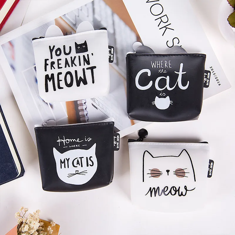 

Animal Cat Coin Purses Holder Women Mini Silica Gel Change Wallets Girl Kids Money Bag Coin Bag Children Kids Zipper Small Pouch
