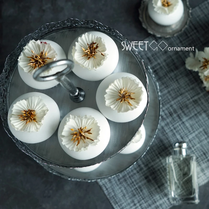 SWEETGO 2 tiers cupcake stand Vintage silver cake decorating tools for dessert bakeware Kitchen& ba
