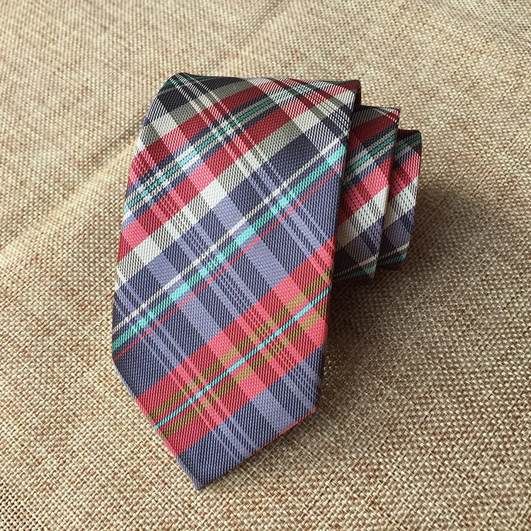 

New Classic Checks Jacquard Woven Silk Men's Tie Necktie