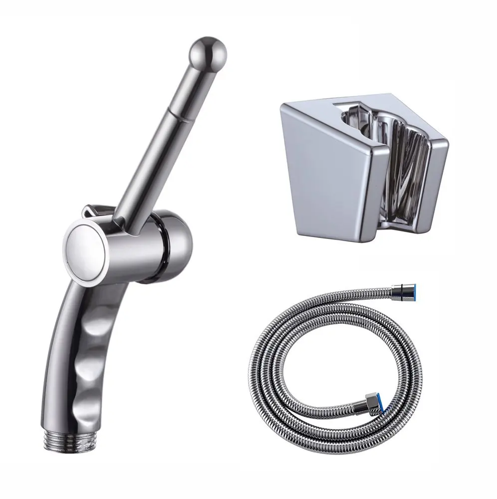 Toilet Hand Held Bidet Sprayer with 5 Ft Hose and Bracket Ceramic Disc
