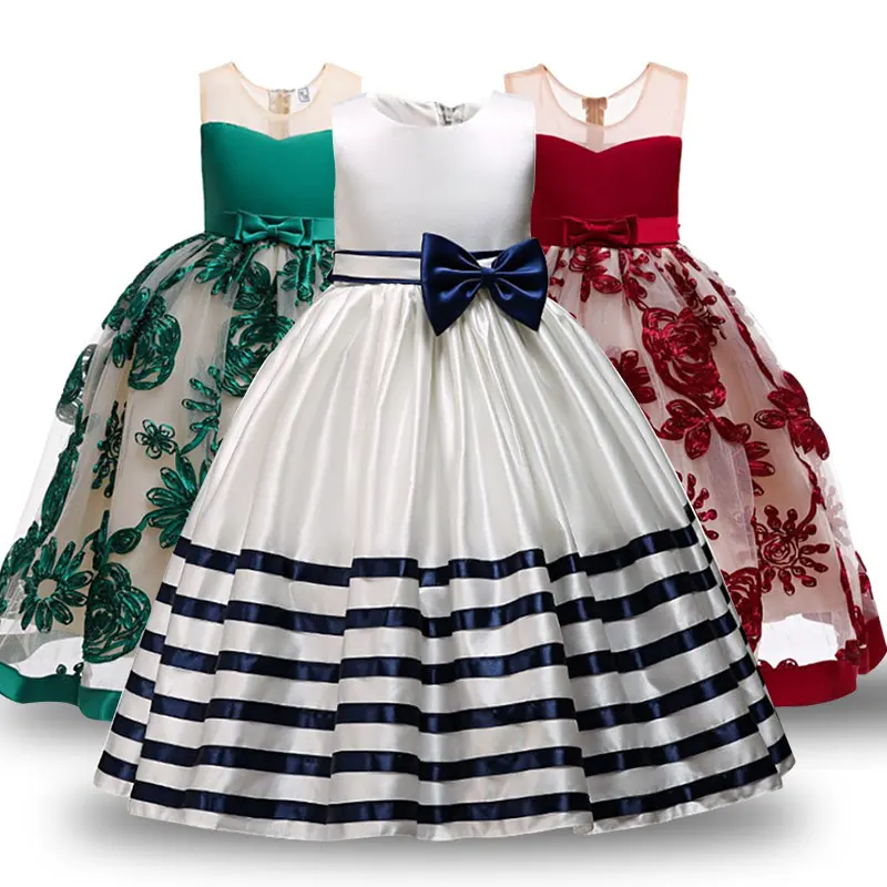 Us 1502 21 Offanak Formal Gadis Bunga Gaun Bergaris Ikatan Simpul Desain Gaun Pesta Untuk Pernikahan Dan Pesta Anak Kostum Remaja Prom In Dresses