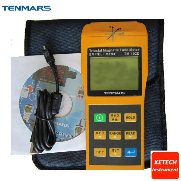 3 Axis Triaxis Magnetic Field Meter EMF EML Tester Electromagnetic Radiation Detectors TENMARS TM-192D 3 Axis Triaxis Magnetic Field Meter EMF EML Tester Electromagnetic Radiation Detectors TENMARS TM-192D