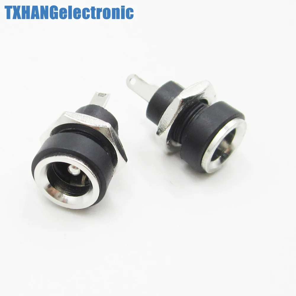 

10PCS DC Power Supply Jack Socket Female Panel Mount Connector 5.5 x 2.1mm