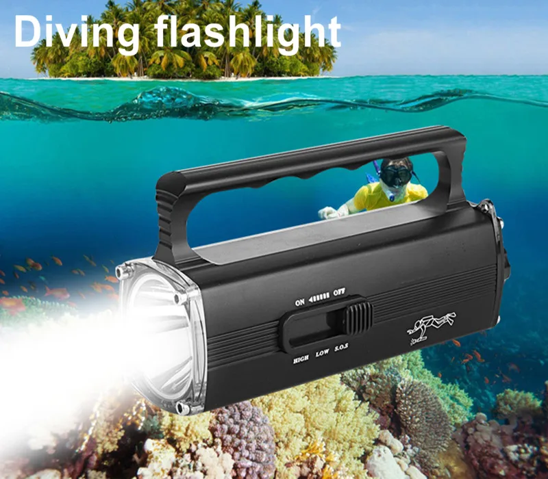 

S2826 Powerful Diving Flashlight Outdoor Lighting 18650 L2 Led Torch Light Portable Lamp Waterproof LED Rechargeable Lanterna
