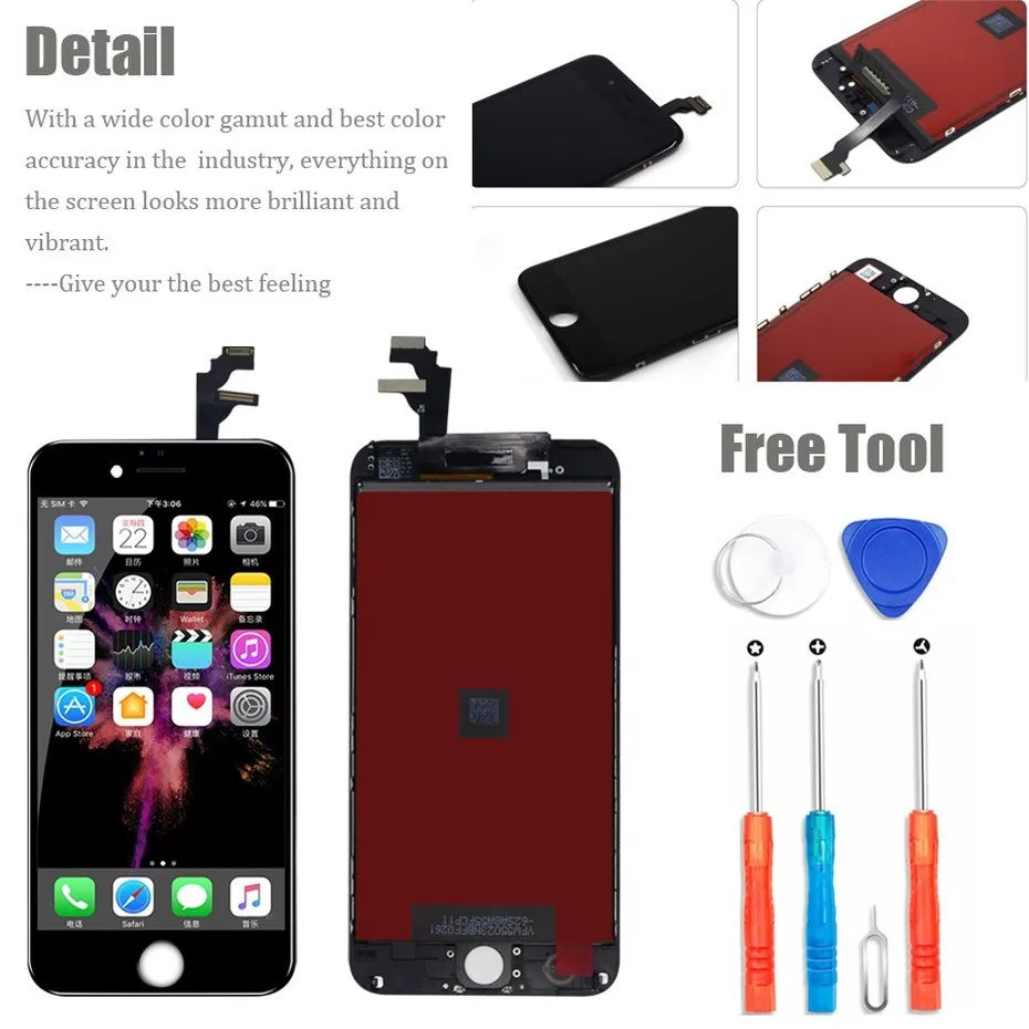 PINZHENG AAAA Quality LCD For iPhone 5s 8 6 6S 7 LCD Screen Display 3D Touch Replacment Screen For iPhone 6 6s Display With Tool (2)