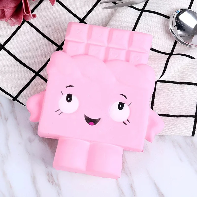 1Pcs kawaii Squishy Jumbo 12.5cm Face Chocolate Squeeze Squishy Slow Rising Charms Toys Phone Strap Squishi Kid Juguetes