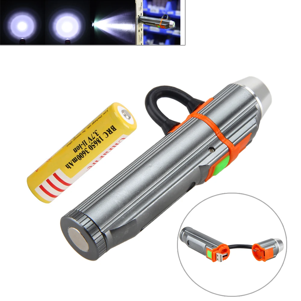 

USB 2.0 Q5 LED Lanterna 2000LM Rechargeable Mini Flashlight Hunting Torch PowerBank Magnetic Light+18650 Rechargeable Battery