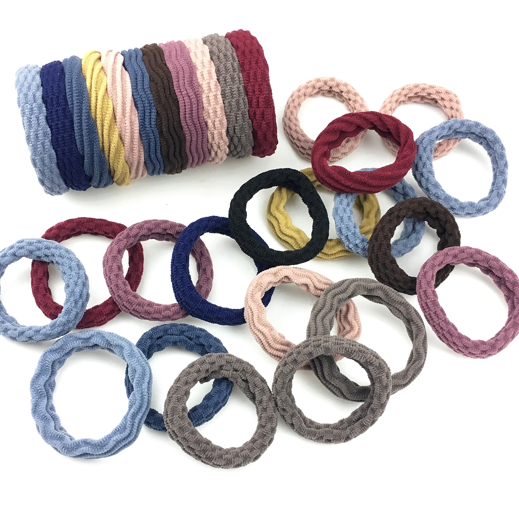 

15pcs Seamless Hair Ring Hair Band Women Or Girls Elastic Rope Party Solid Ponytai Colored Rubber Band Hair accessories