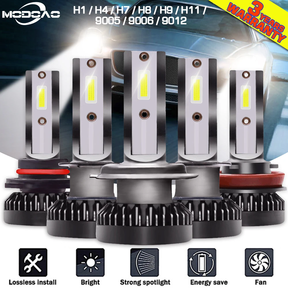 2 шт. H1/H4/H7/H8/H9 светодиодный 12000LM/пара мини автомобиль лампы для передних фар