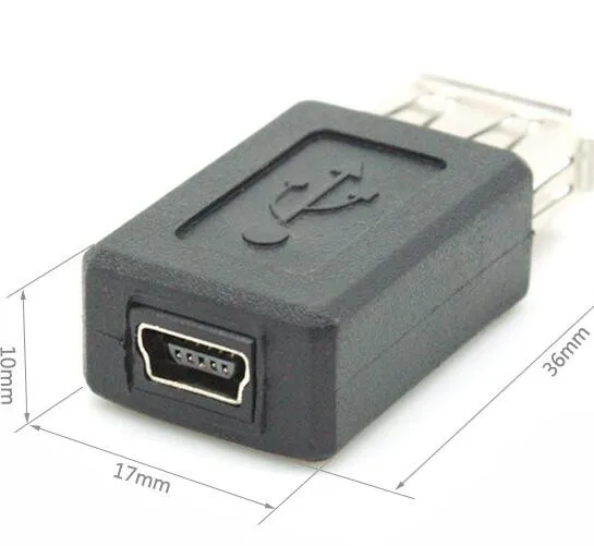 Адаптер с USB mini usb-адаптер USB 2,0 Женский к мини-B 5-ти штырьковый гнездовой адаптер
